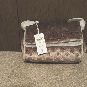 Guess suede logo convertible crossbody NWT